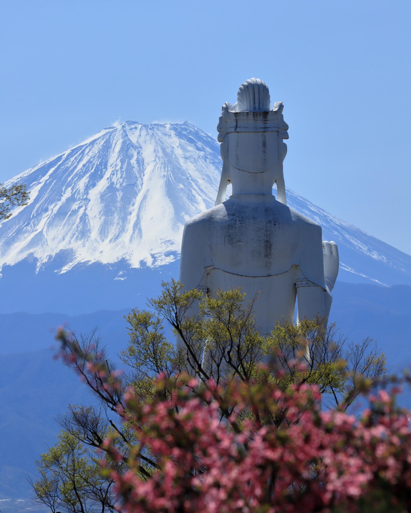 平和観音と富士山の写真